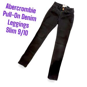 Abercrombie Skim 9/10 Black Jeggings